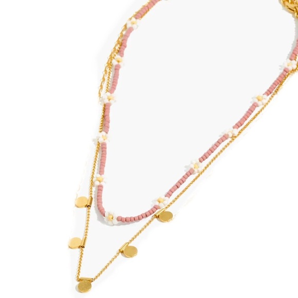 Madewell Seed Bead Daisy Necklace Set - Picture 3 of 5